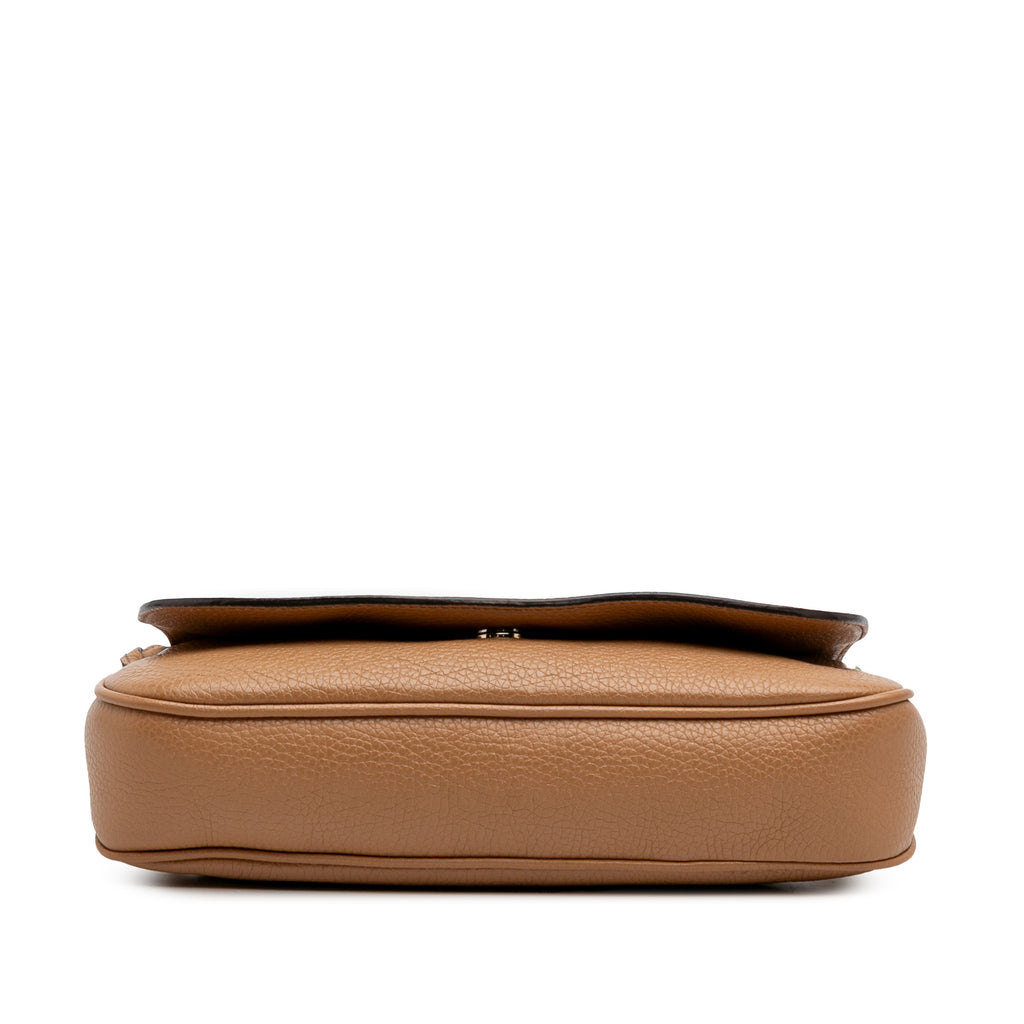 Gucci Medium Leather Soho Chain Flap Crossbody