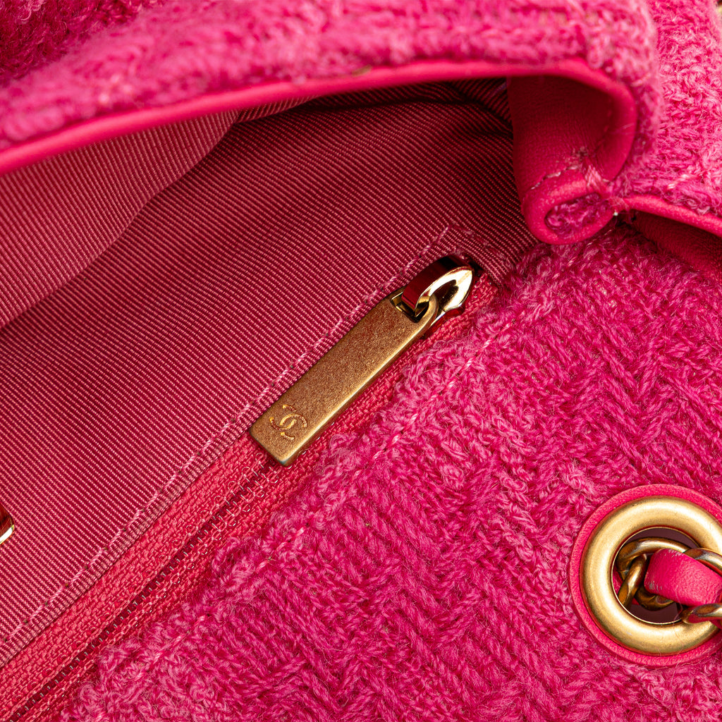 Chanel Wool Tweed Giant Logo Flap