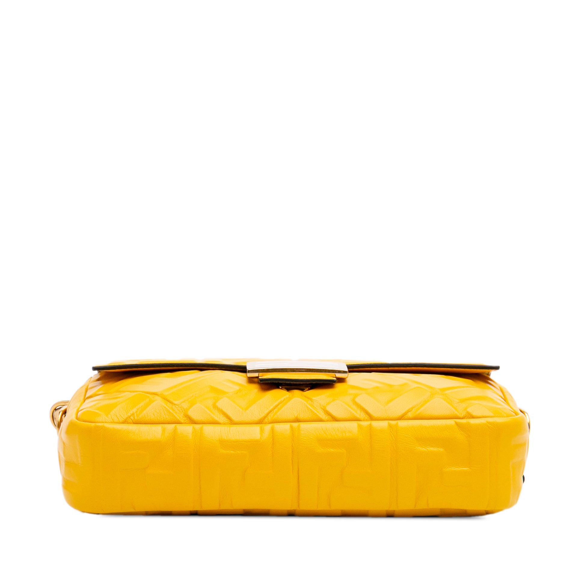 Fendi Zucca Embossed Leather Baguette Satchel