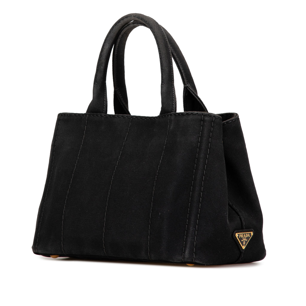 Prada Small Canvas Canapa Logo Satchel