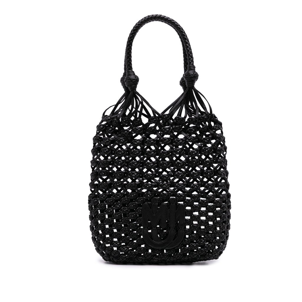 Miu Miu Nappa Macrame Bucket Bag
