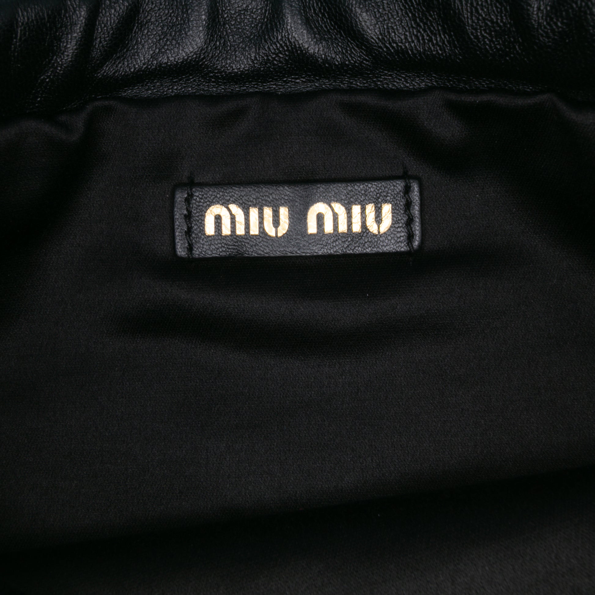 Miu Miu Nappa Macrame Bucket Bag