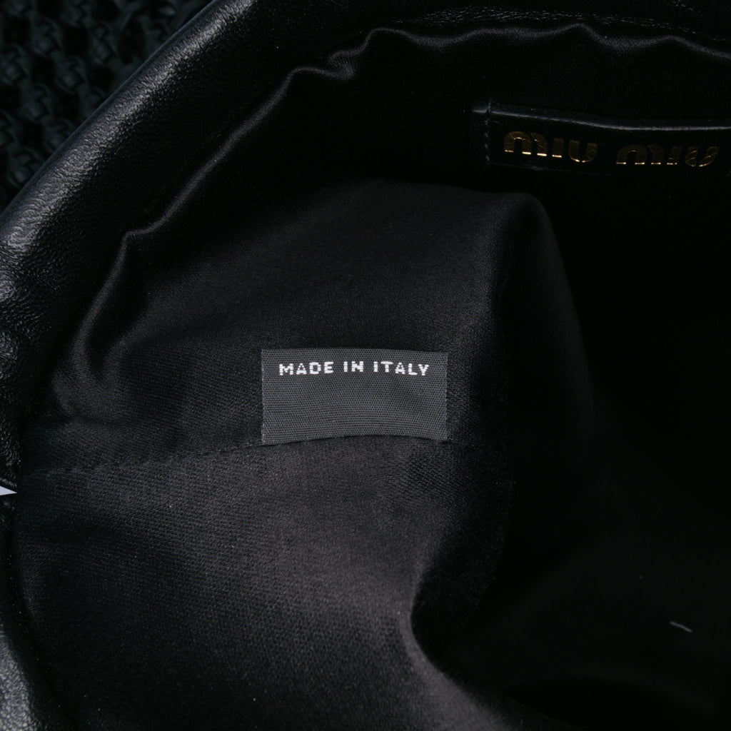 Miu Miu Nappa Macrame Bucket Bag