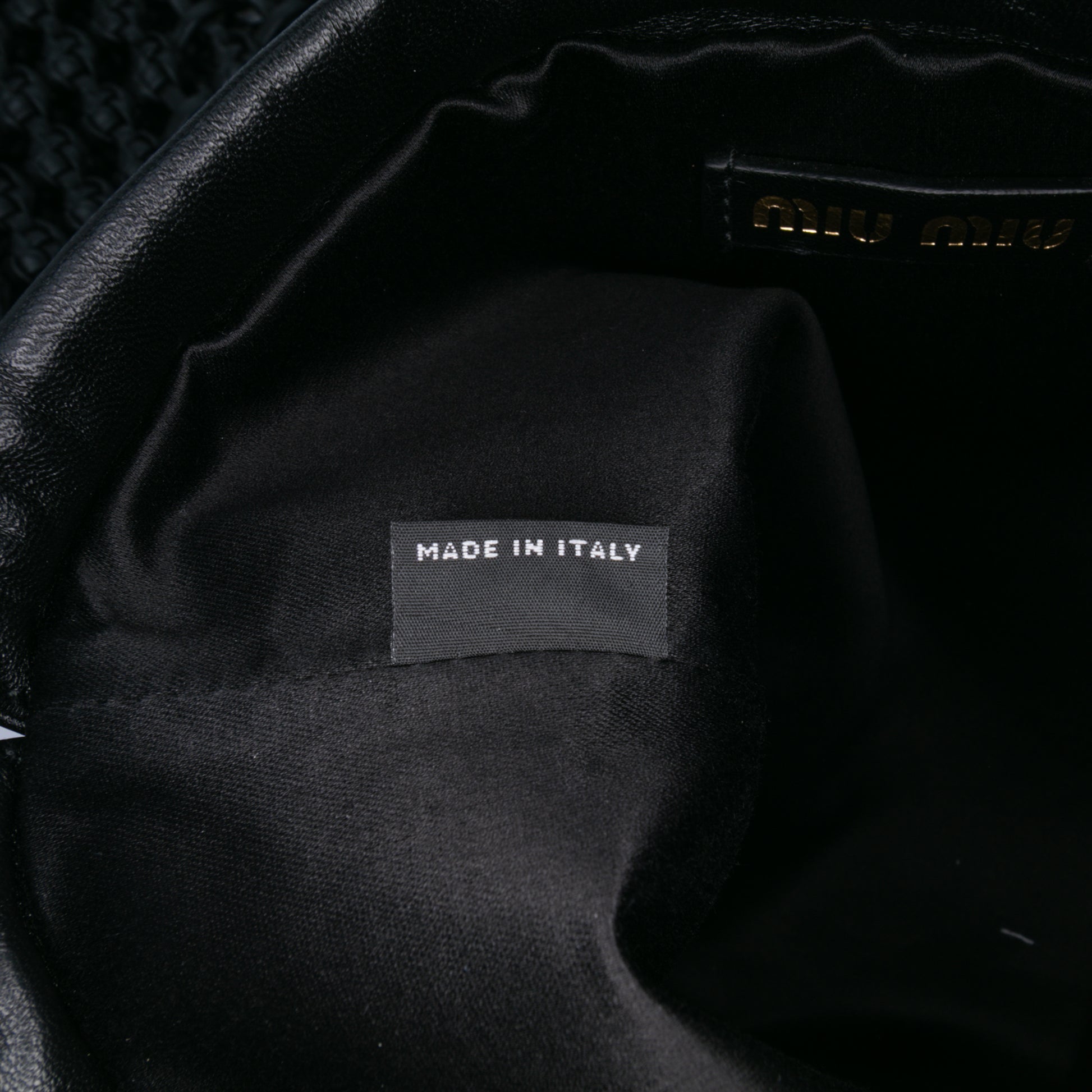 Miu Miu Nappa Macrame Bucket Bag