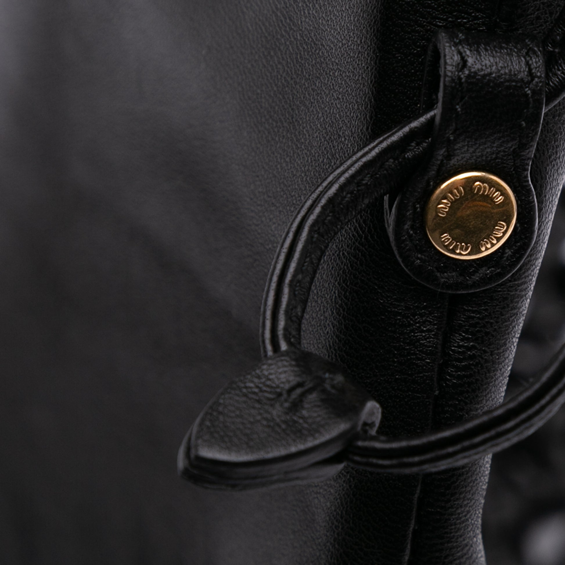 Miu Miu Nappa Macrame Bucket Bag