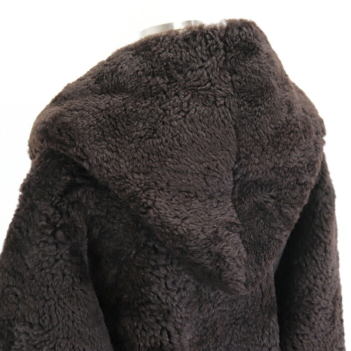 Bottega Veneta Shearling Belted Long Coat