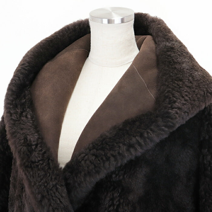 Bottega Veneta Shearling Belted Long Coat