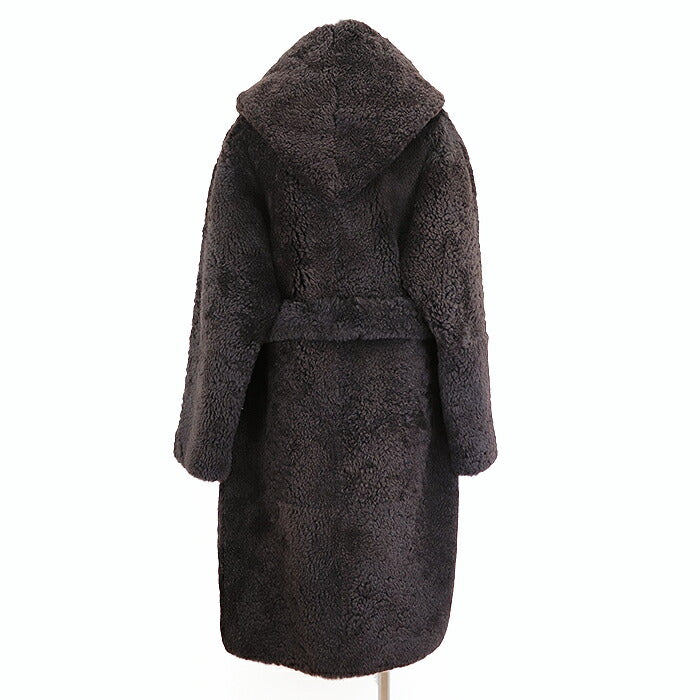 Bottega Veneta Shearling Belted Long Coat