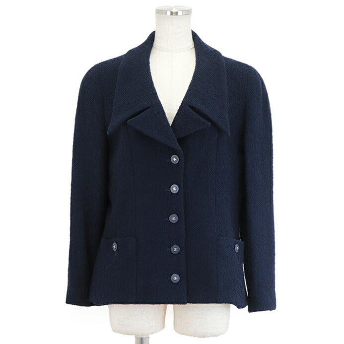 Chanel Button Peaked Lapel Side Vents Jacket 94P