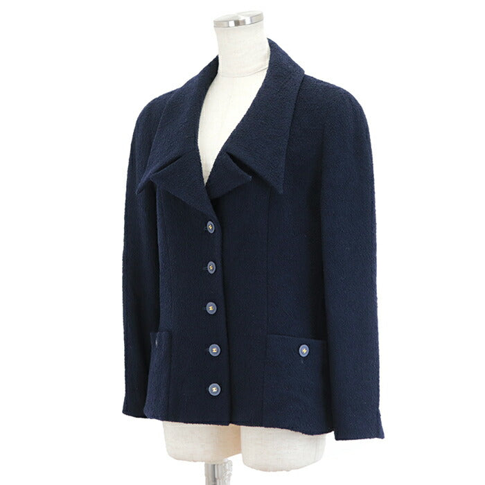 Chanel Button Peaked Lapel Side Vents Jacket 94P