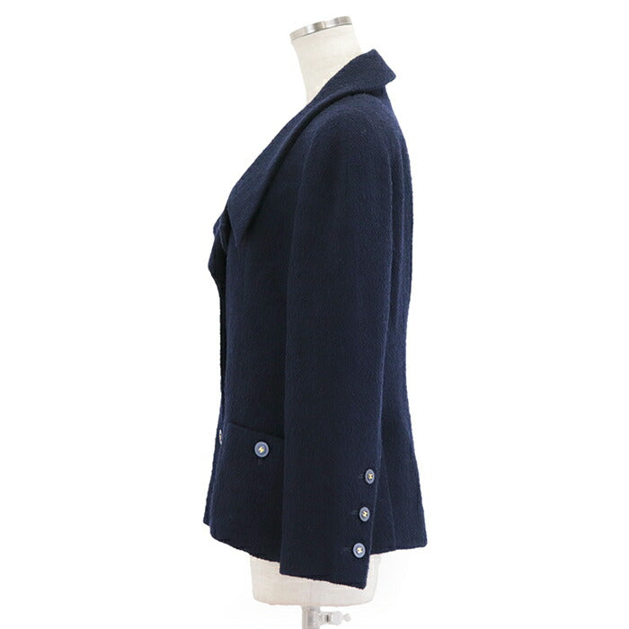 Chanel Button Peaked Lapel Side Vents Jacket 94P