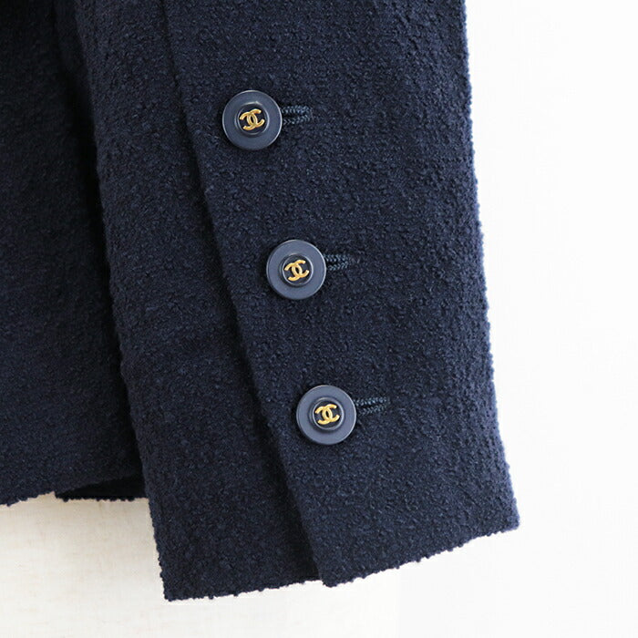 Chanel Button Peaked Lapel Side Vents Jacket 94P