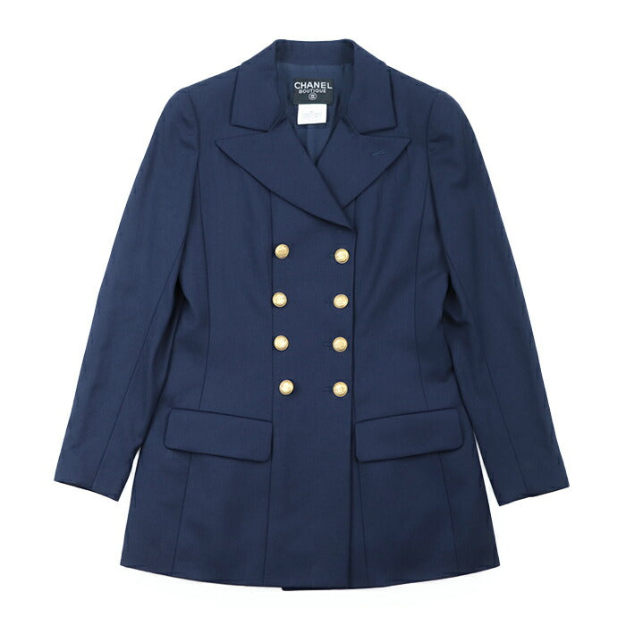 Chanel Wool Double Breasted Tailored Jacket 96A