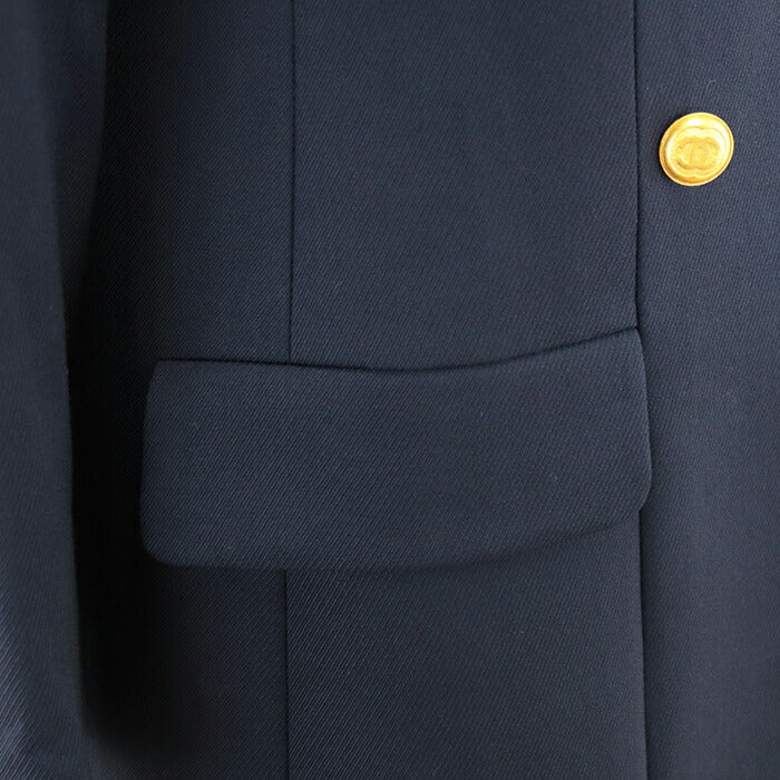 Chanel Wool Double Breasted Tailored Jacket 96A