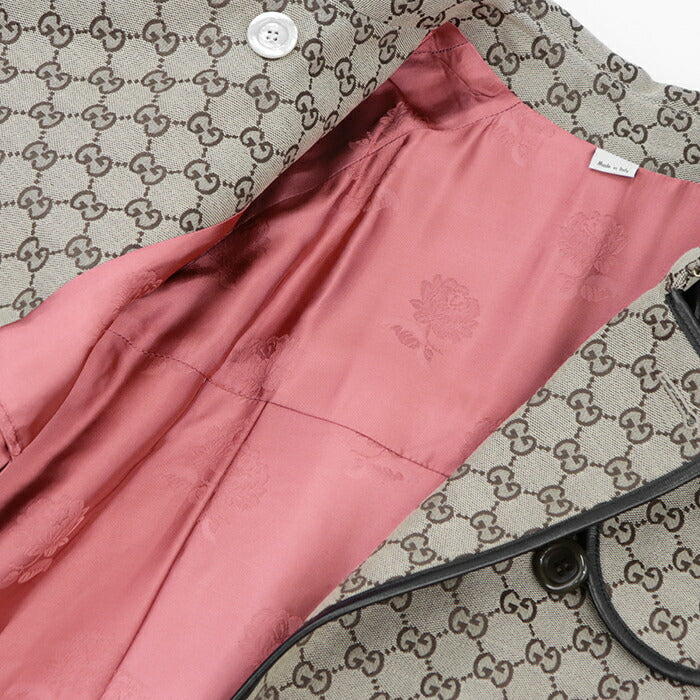 Gucci GG Canvas Trench Coat 38 Beige Brown
