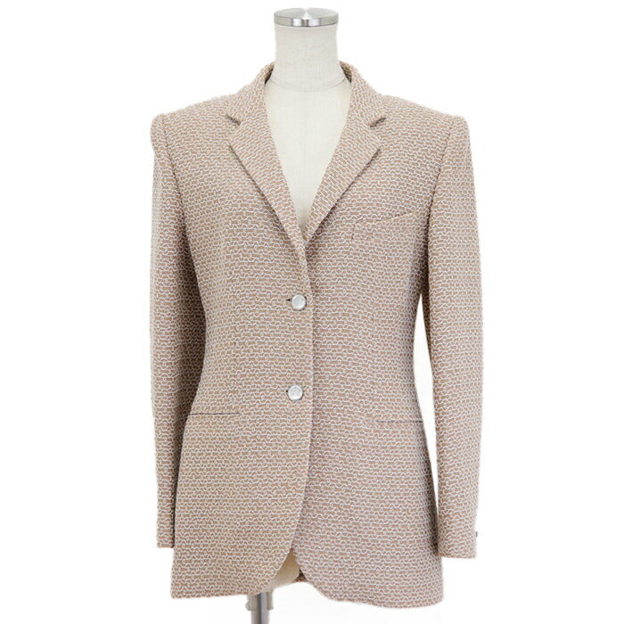 Chanel Beige Embroidered Wool Jacket 98P