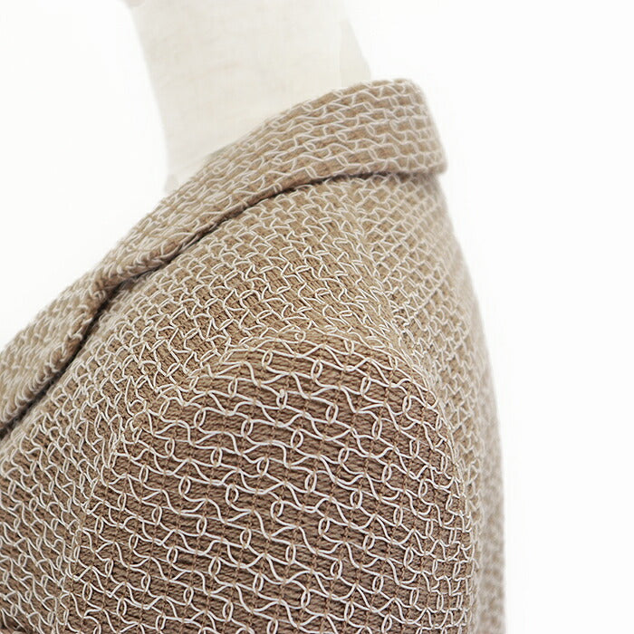 Chanel Beige Embroidered Wool Jacket 98P