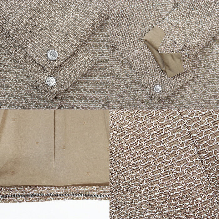 Chanel Beige Embroidered Wool Jacket 98P