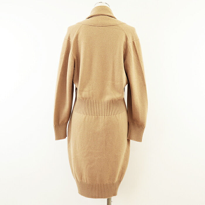 Chanel Claudia Schiffer CC Buttons Cashmere Cardi Coat Camel 08A