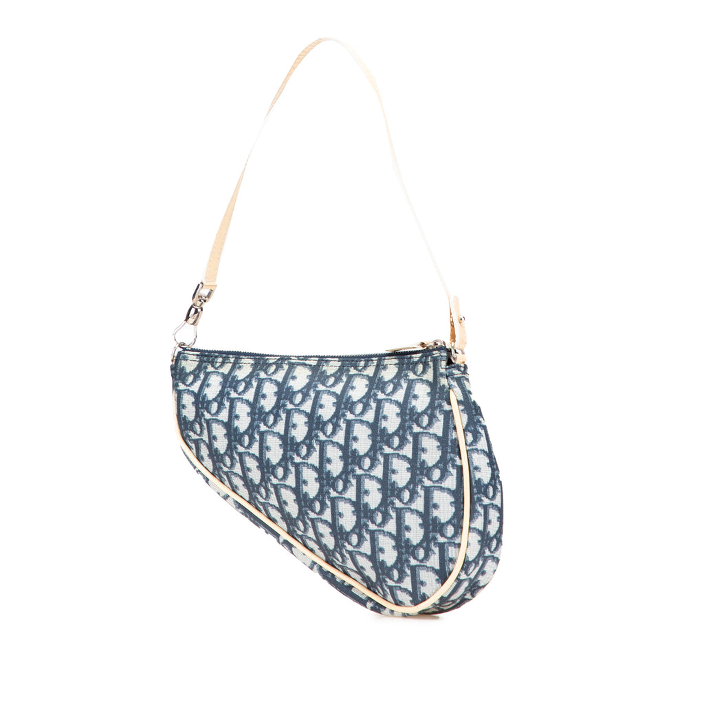 Dior Mini Diorissimo Canvas Saddle Pochette