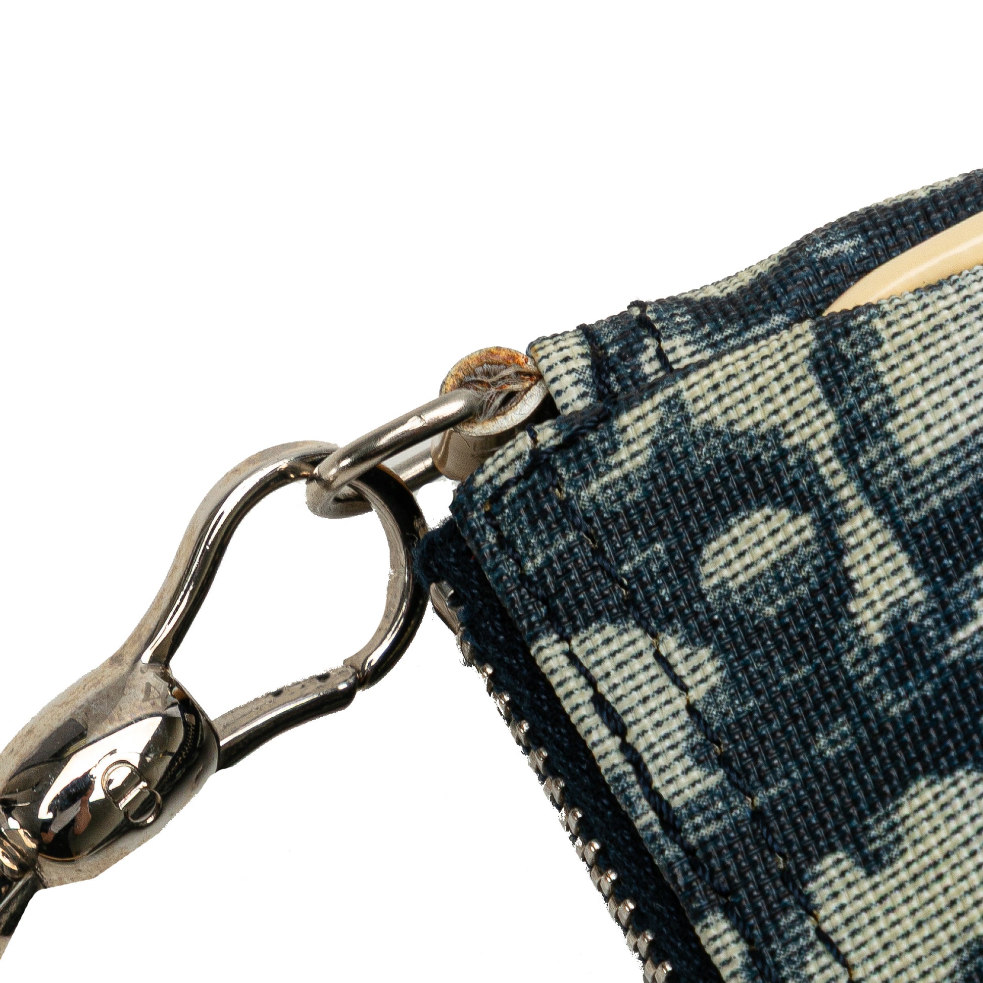 Dior Mini Diorissimo Canvas Saddle Pochette