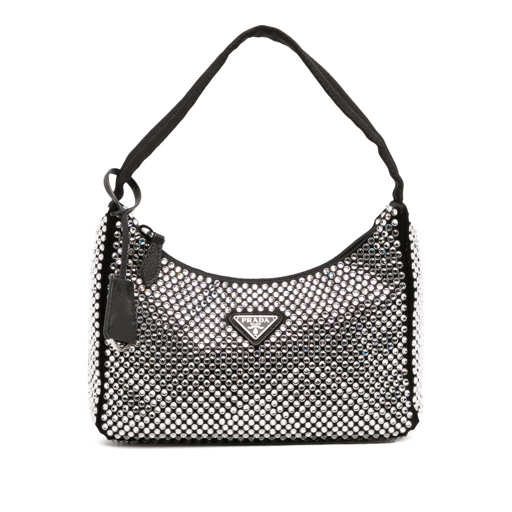 Prada Mini Satin Crystal Re Edition 2000 Shoulder Bag