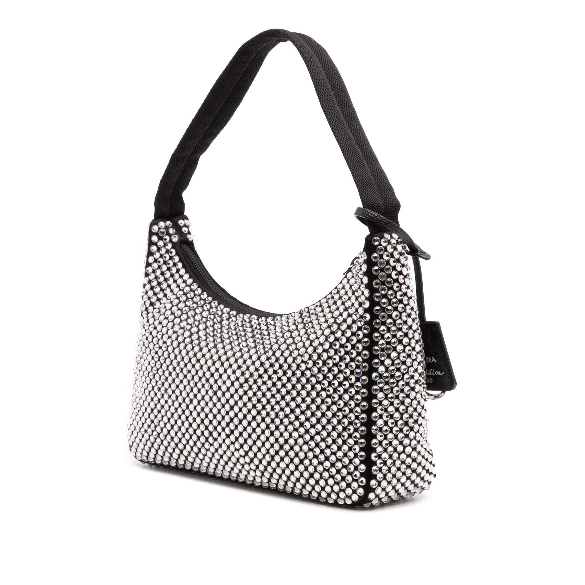 Prada Mini Satin Crystal Re Edition 2000 Shoulder Bag