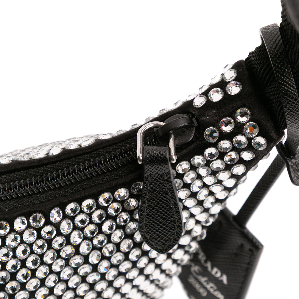 Prada Mini Satin Crystal Re Edition 2000 Shoulder Bag