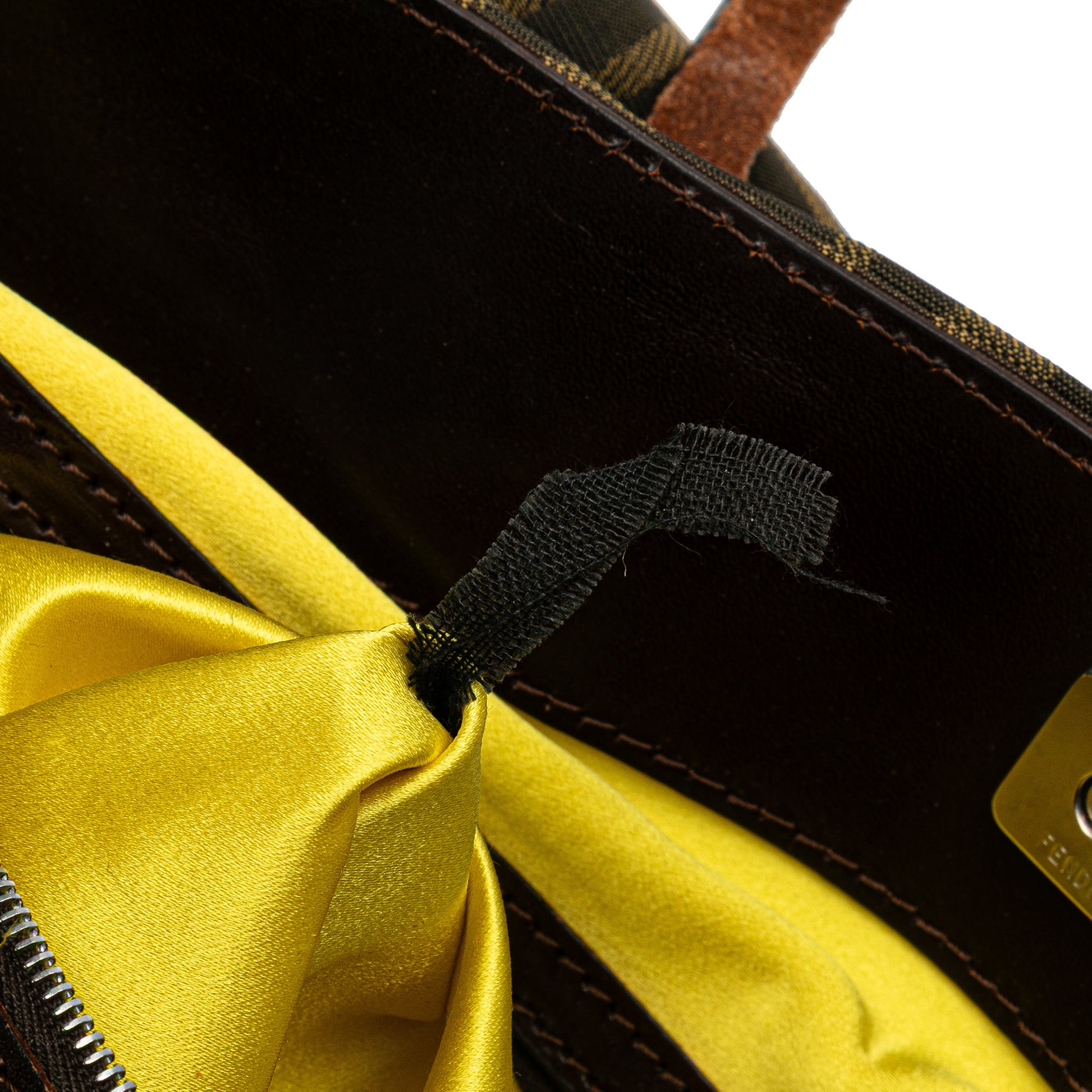 Fendi Zucca Canvas Flower Applique Tote