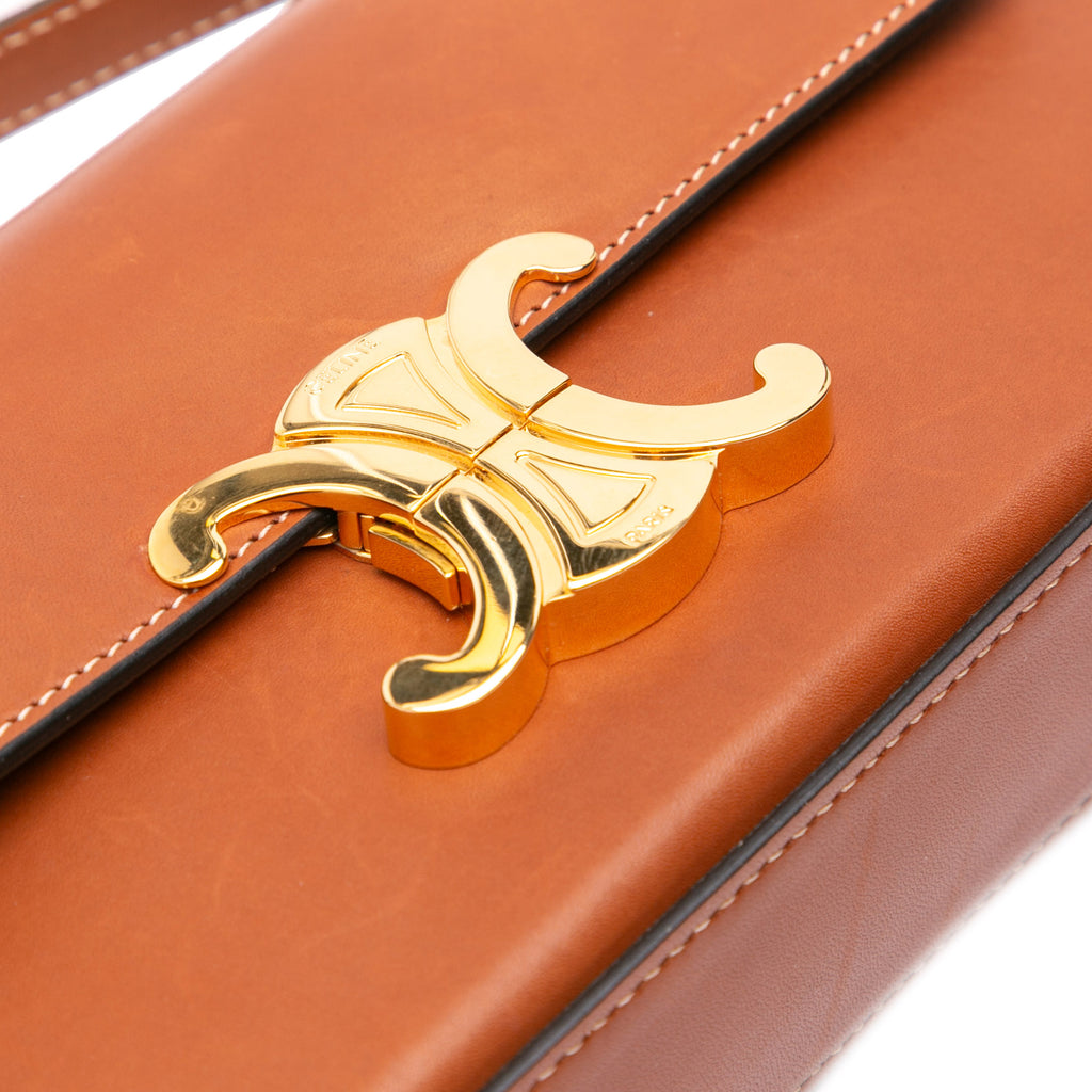 Celine Shiny Calfskin Claude Shoulder Bag