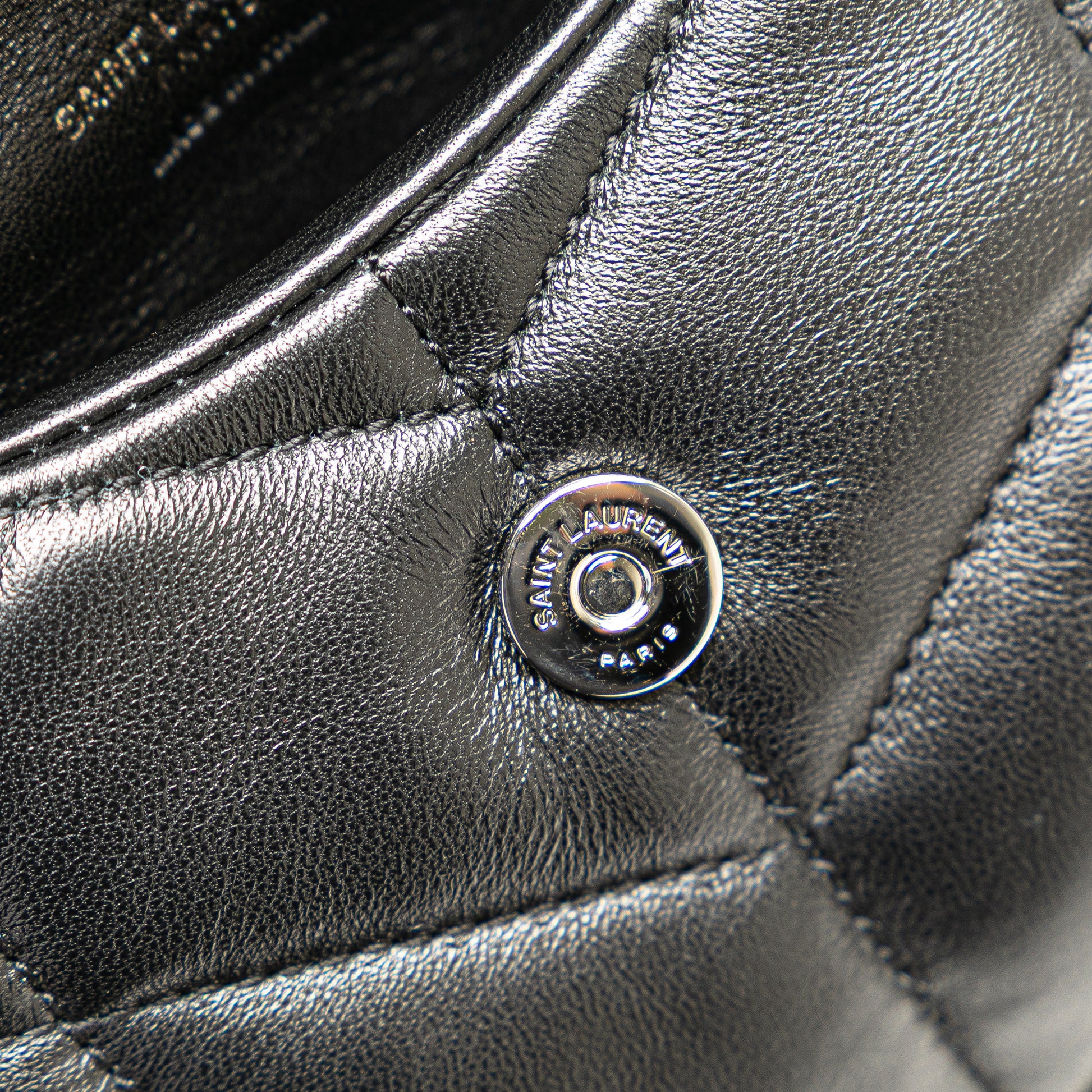 Saint Laurent Small Lambskin LouLou Puffer Clutch