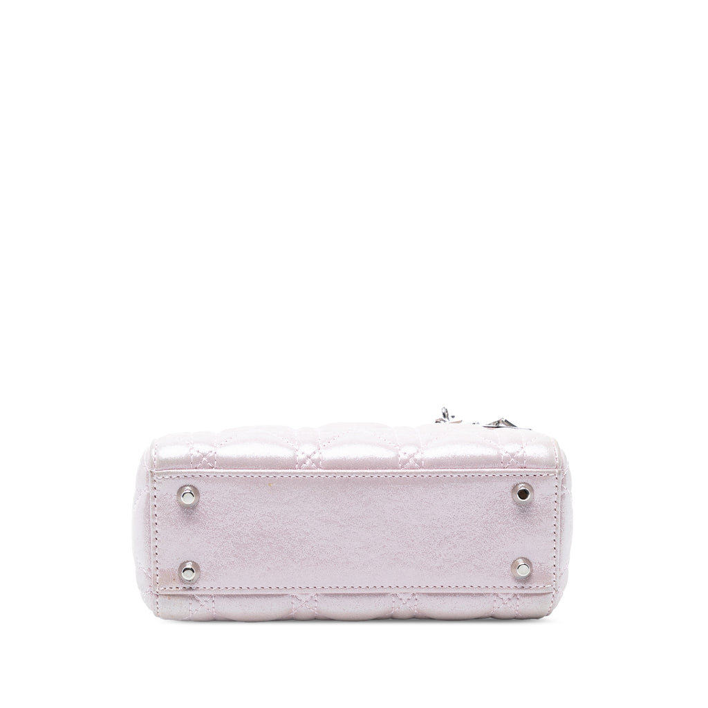 Dior Mini Iridescent Lambskin Cannage Lady Dior