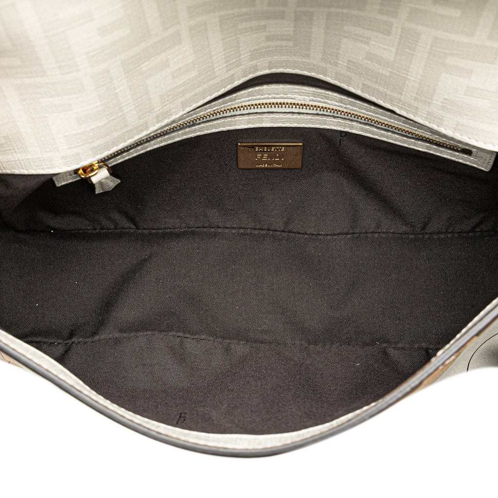 Fendi Zucca Graphic Print Coated Canvas Bikini Girls Baguette Satchel