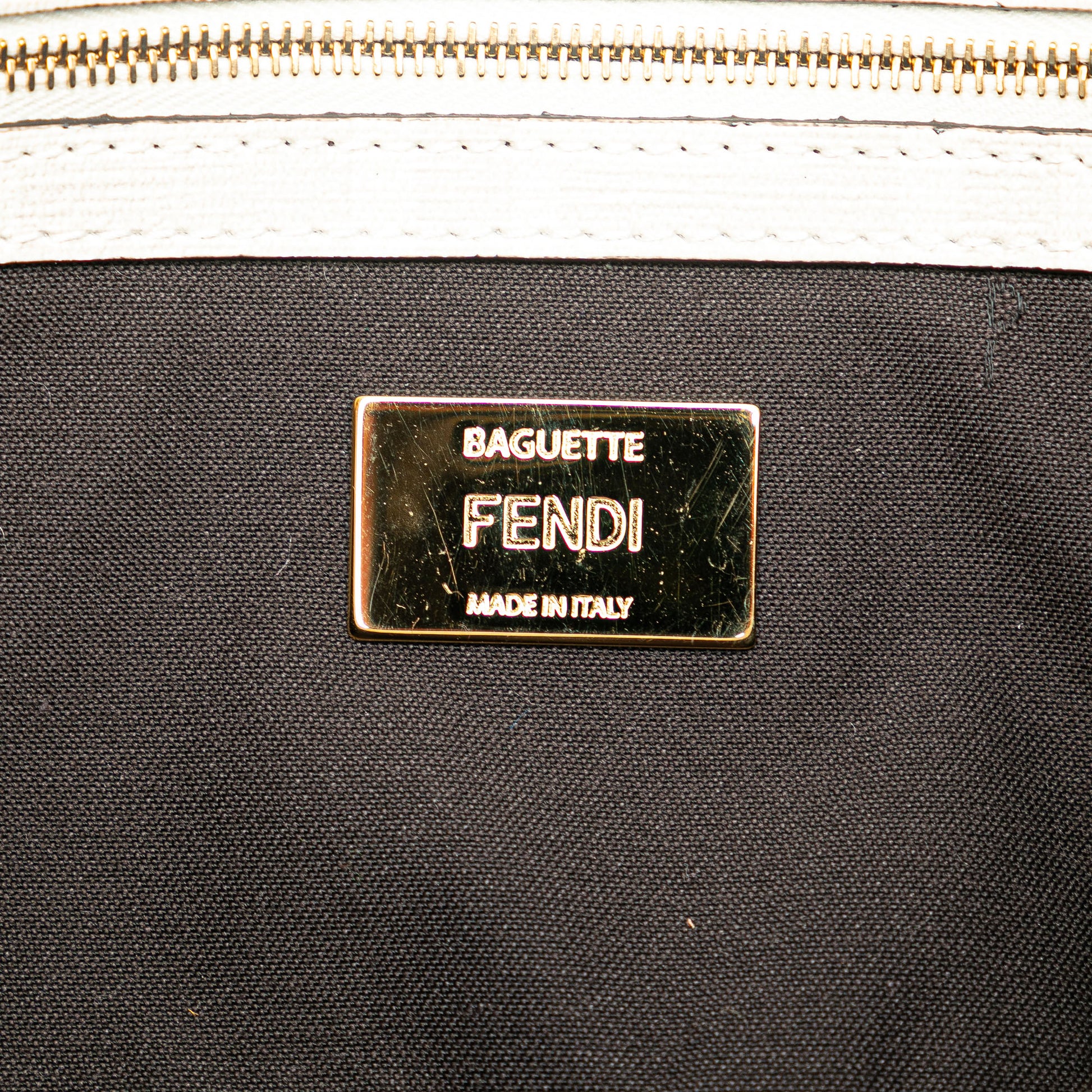 Fendi Zucca Graphic Print Coated Canvas Bikini Girls Baguette Satchel