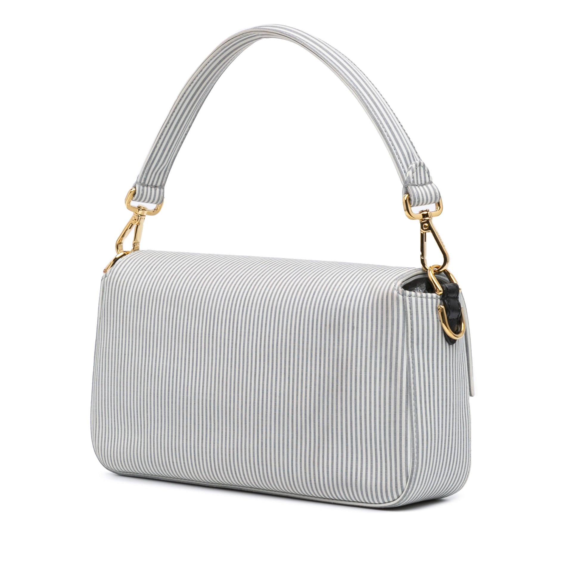 Fendi Striped Jersey Baguette Satchel