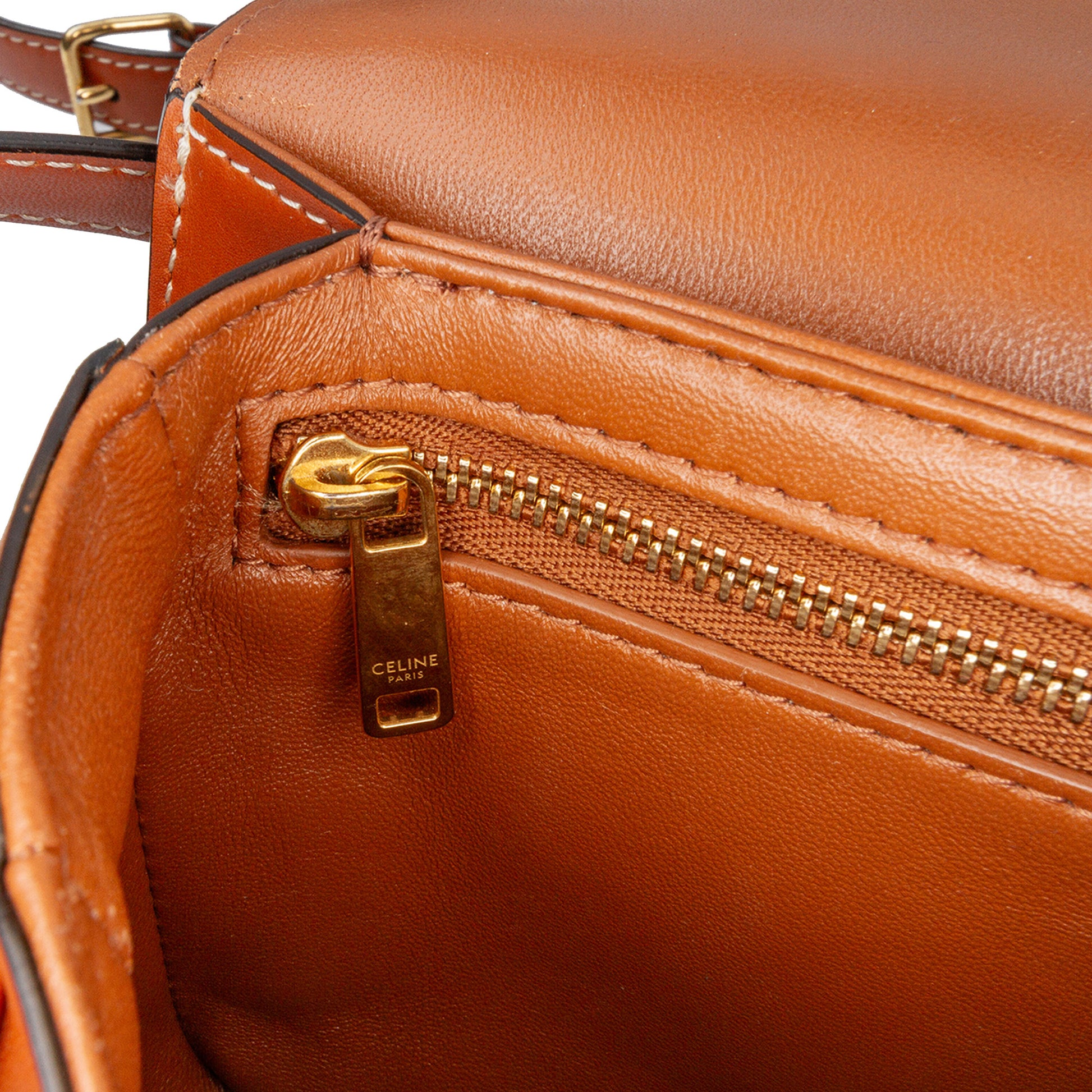 Celine Teen Triomphe Coated Canvas and Calfskin Triomphe Crossbody