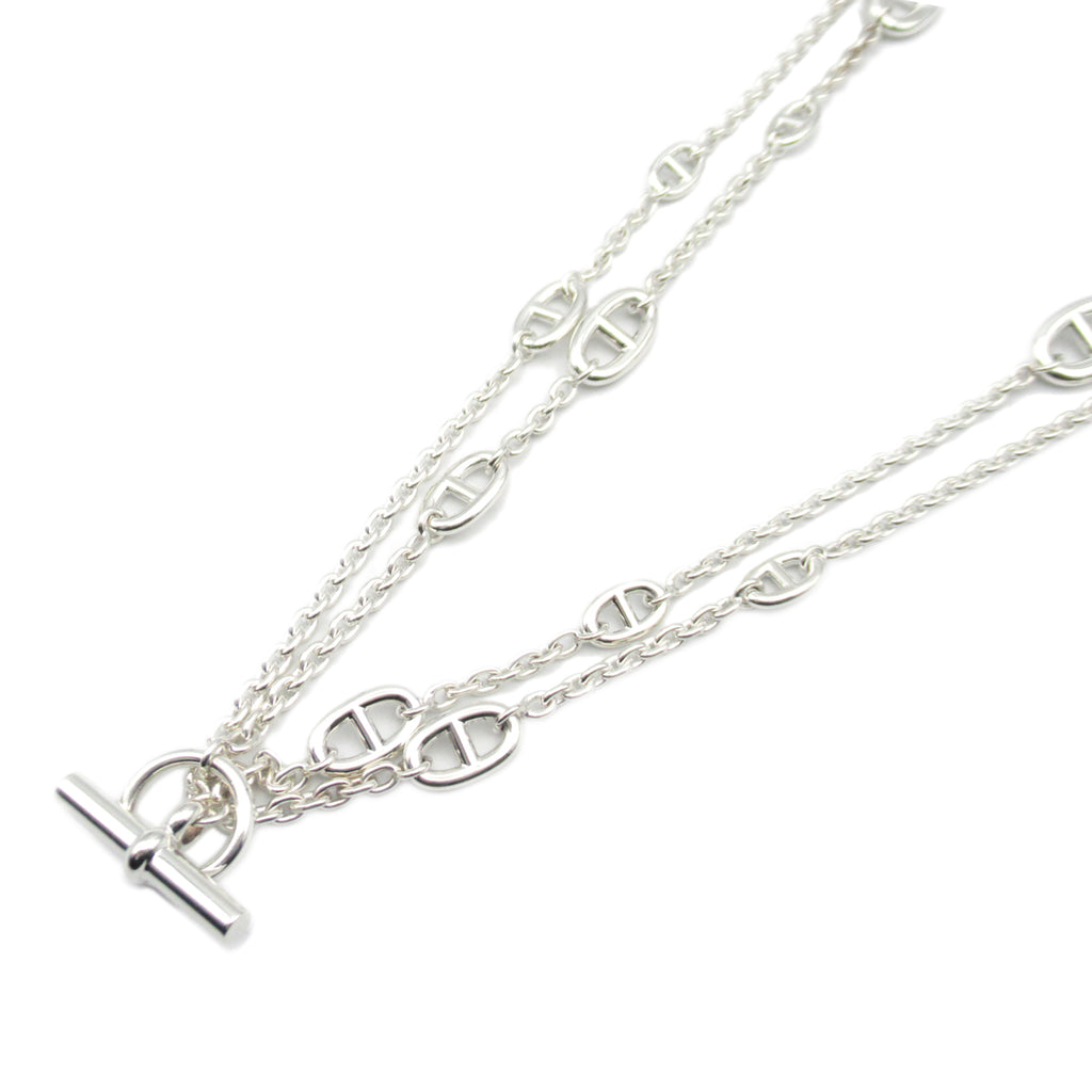 Hermès Sterling Silver Chain d'Ancre Farandole Necklace