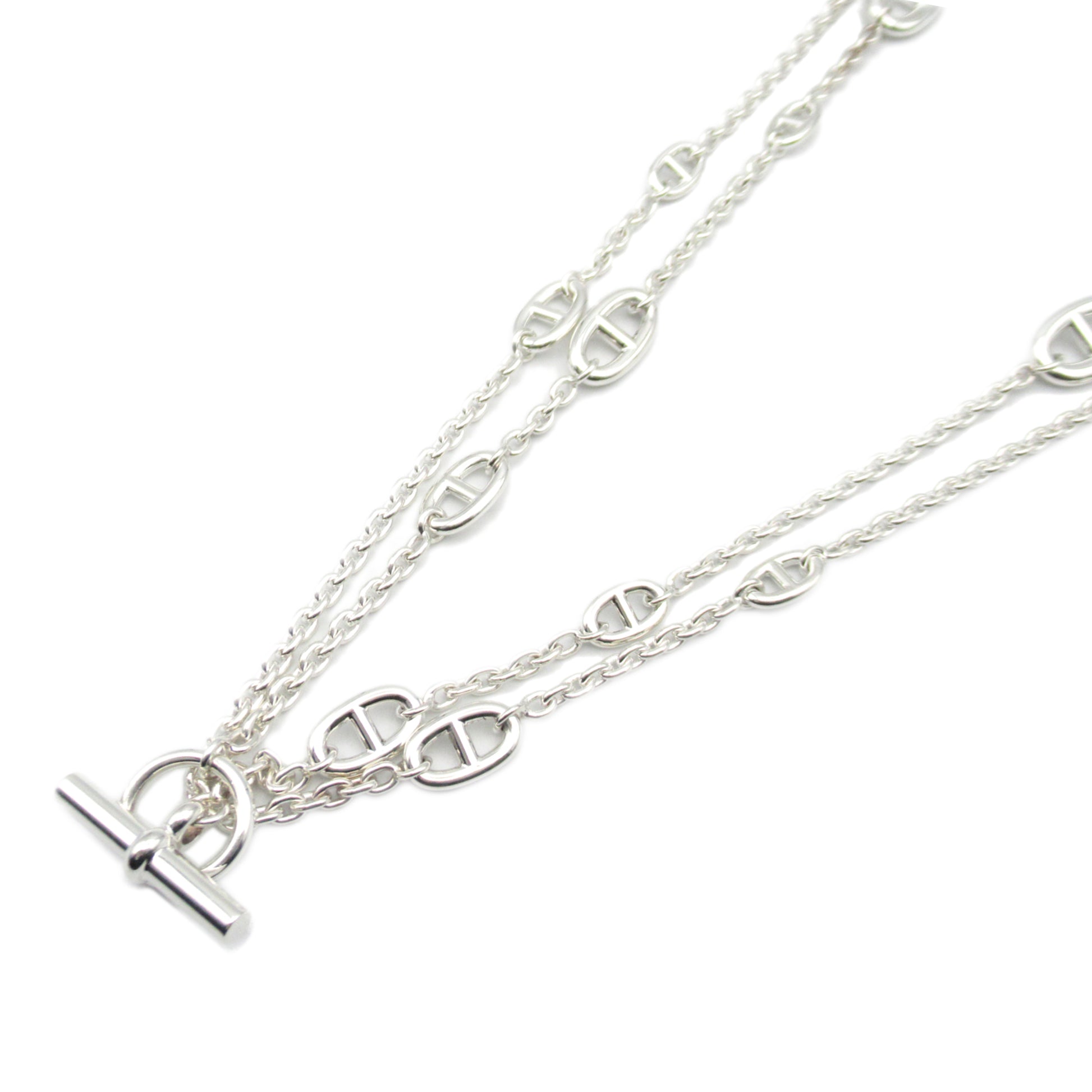Hermès Sterling Silver Chain d'Ancre Farandole Necklace