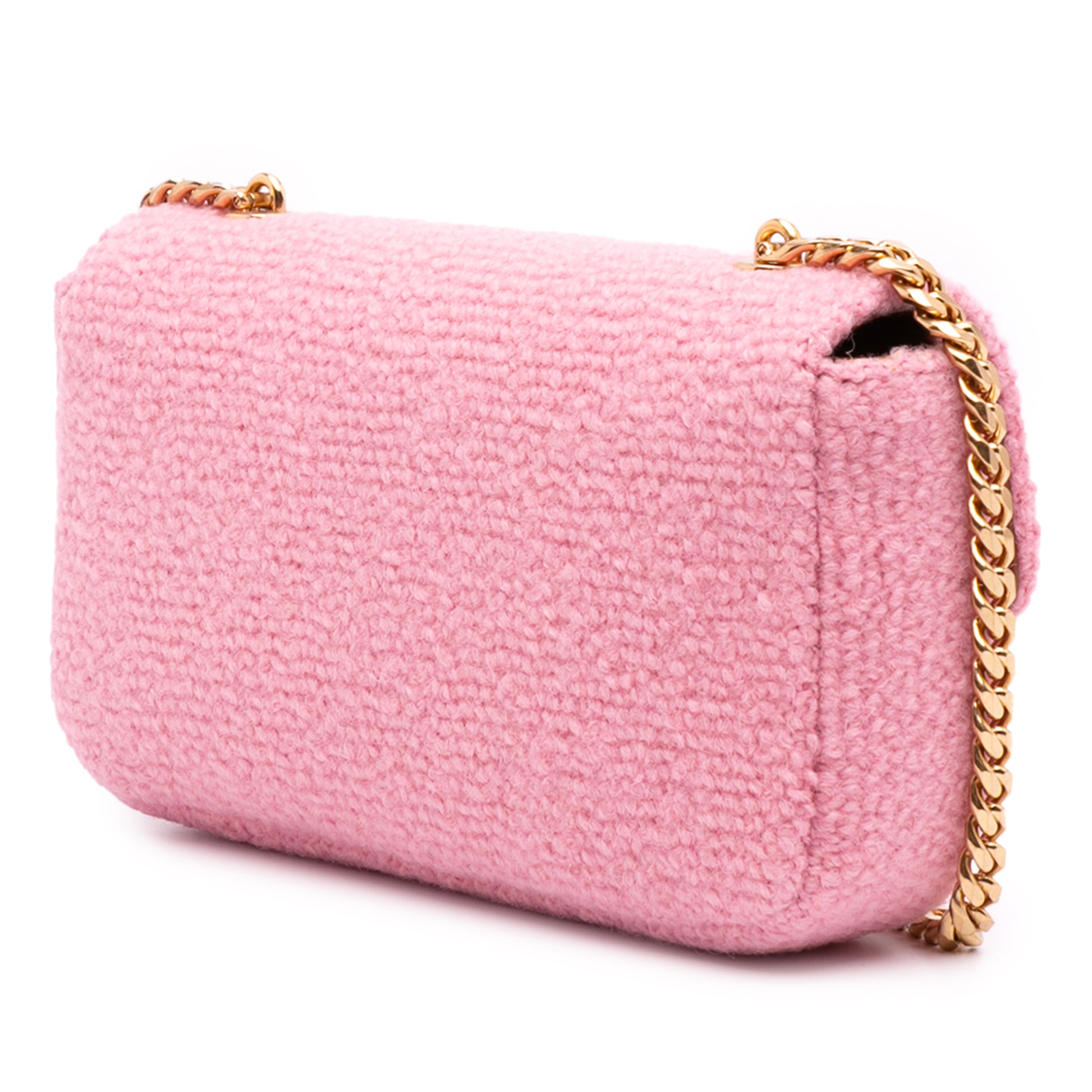 Celine Tweed Claude Chain Shoulder Bag