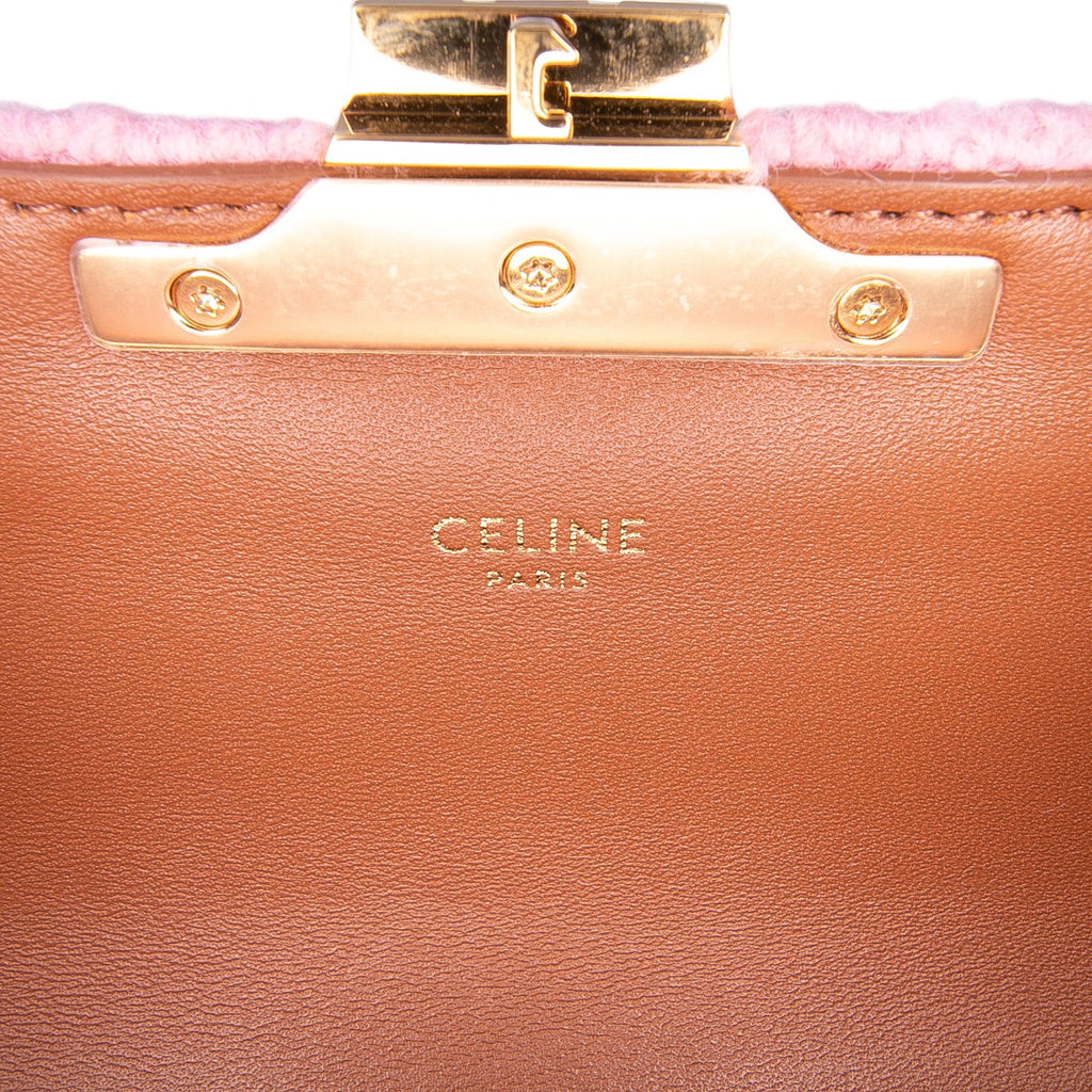 Celine Tweed Claude Chain Shoulder Bag