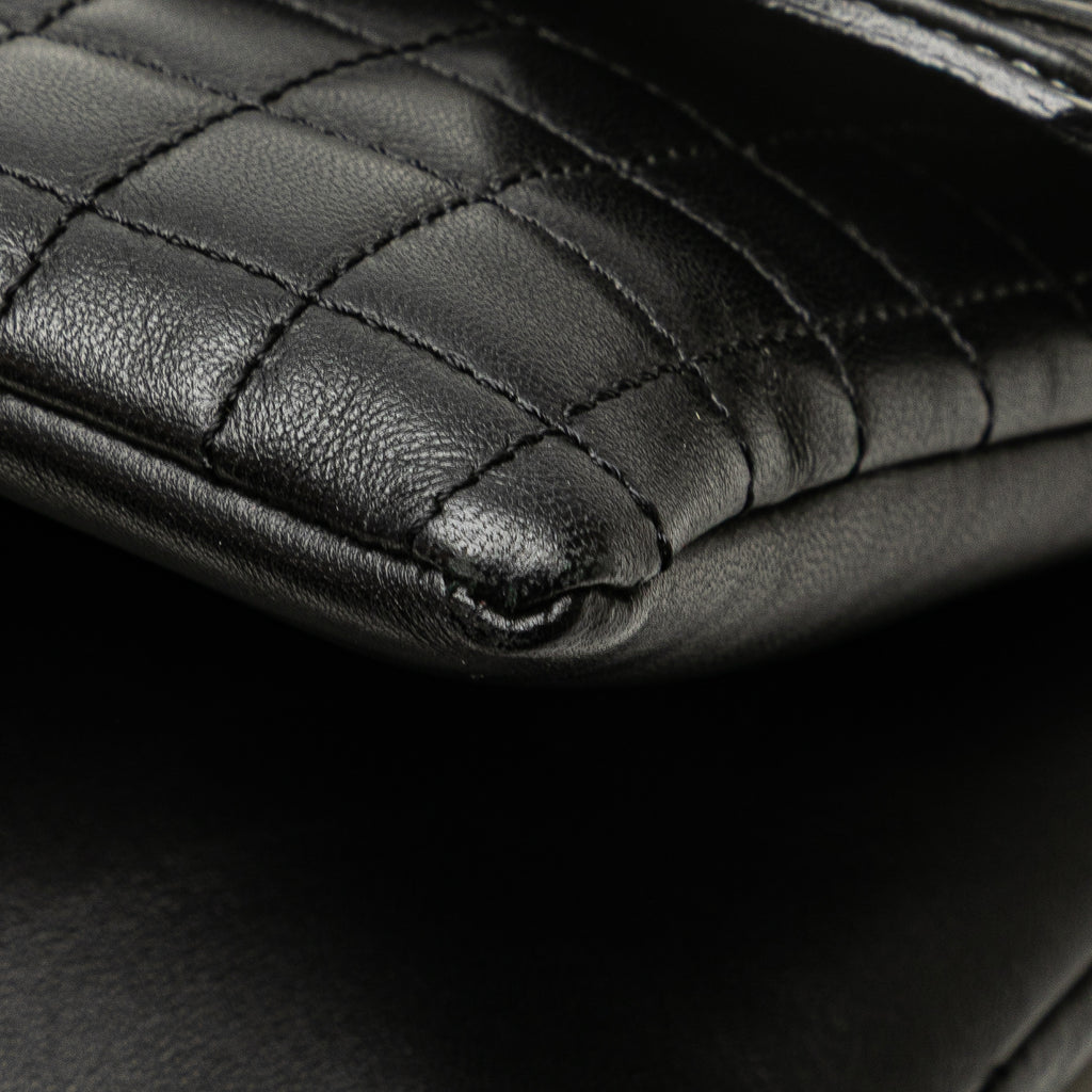 Chanel Choco Bar Calfskin No.5 Camellia CC Shoulder Bag