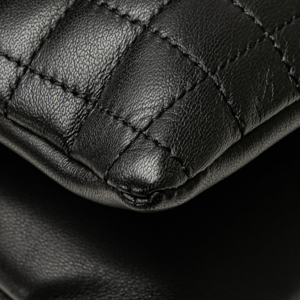 Chanel Choco Bar Calfskin No.5 Camellia CC Shoulder Bag