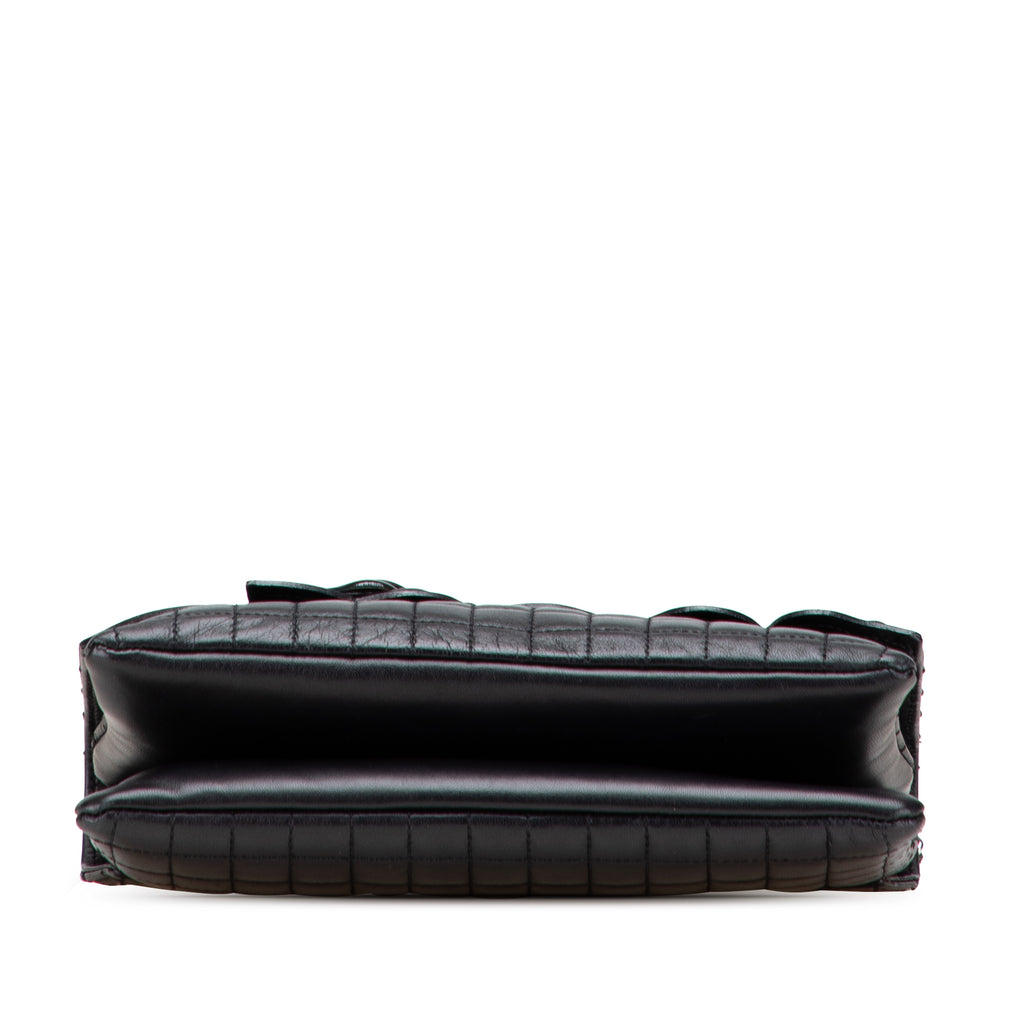 Chanel Choco Bar Calfskin No.5 Camellia CC Shoulder Bag