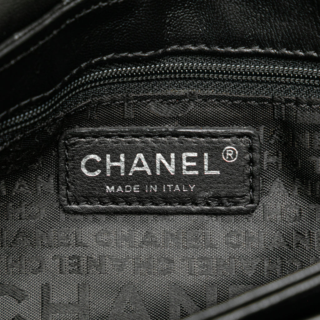 Chanel Choco Bar Calfskin No.5 Camellia CC Shoulder Bag