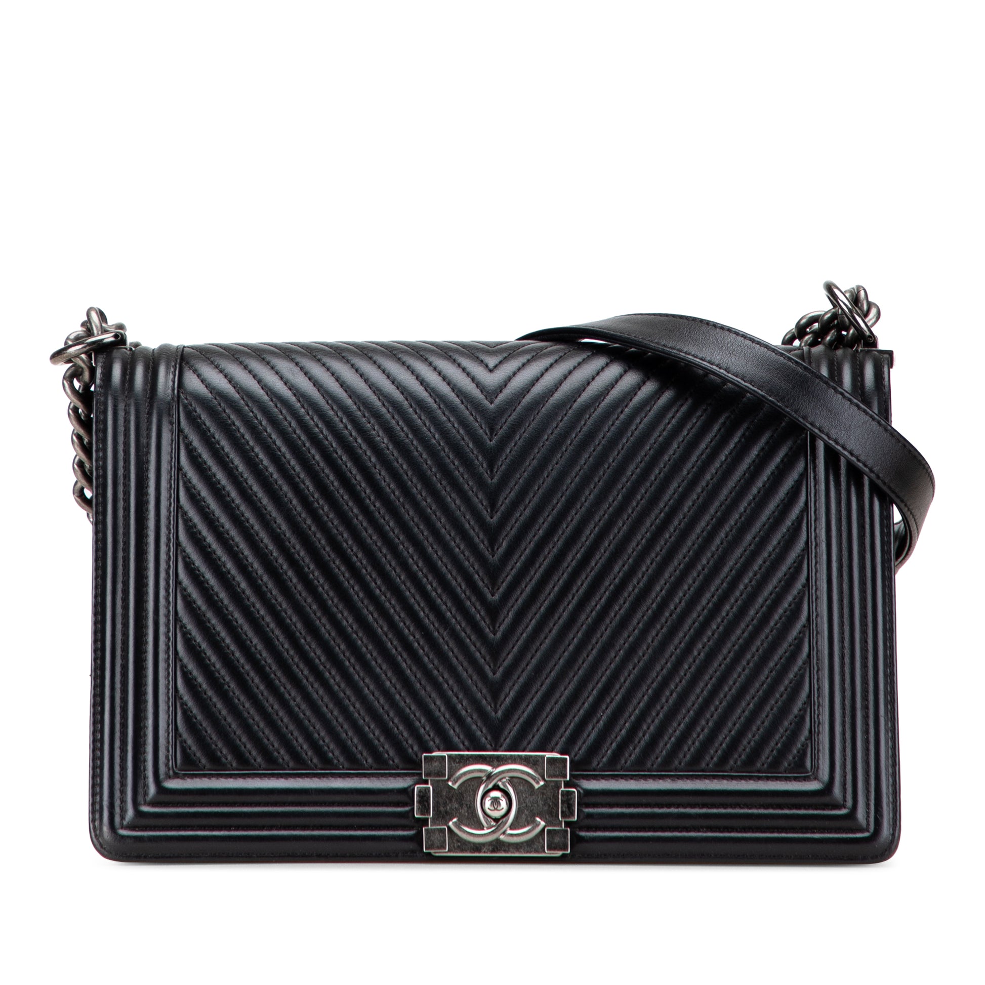 Chanel Medium Chevron Calfskin Boy Flap