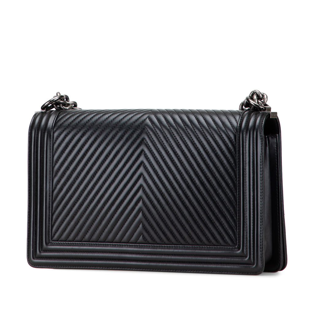 Chanel Medium Chevron Calfskin Boy Flap