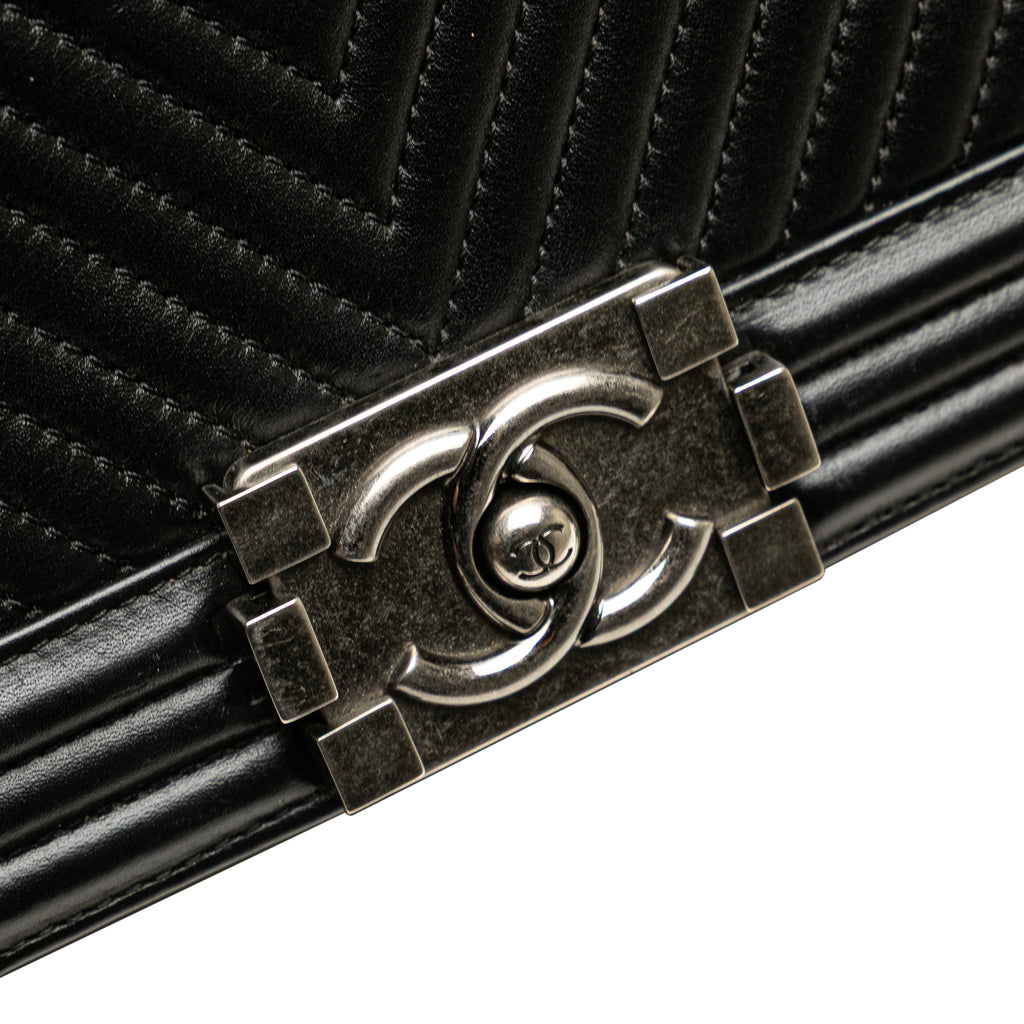 Chanel Medium Chevron Calfskin Boy Flap