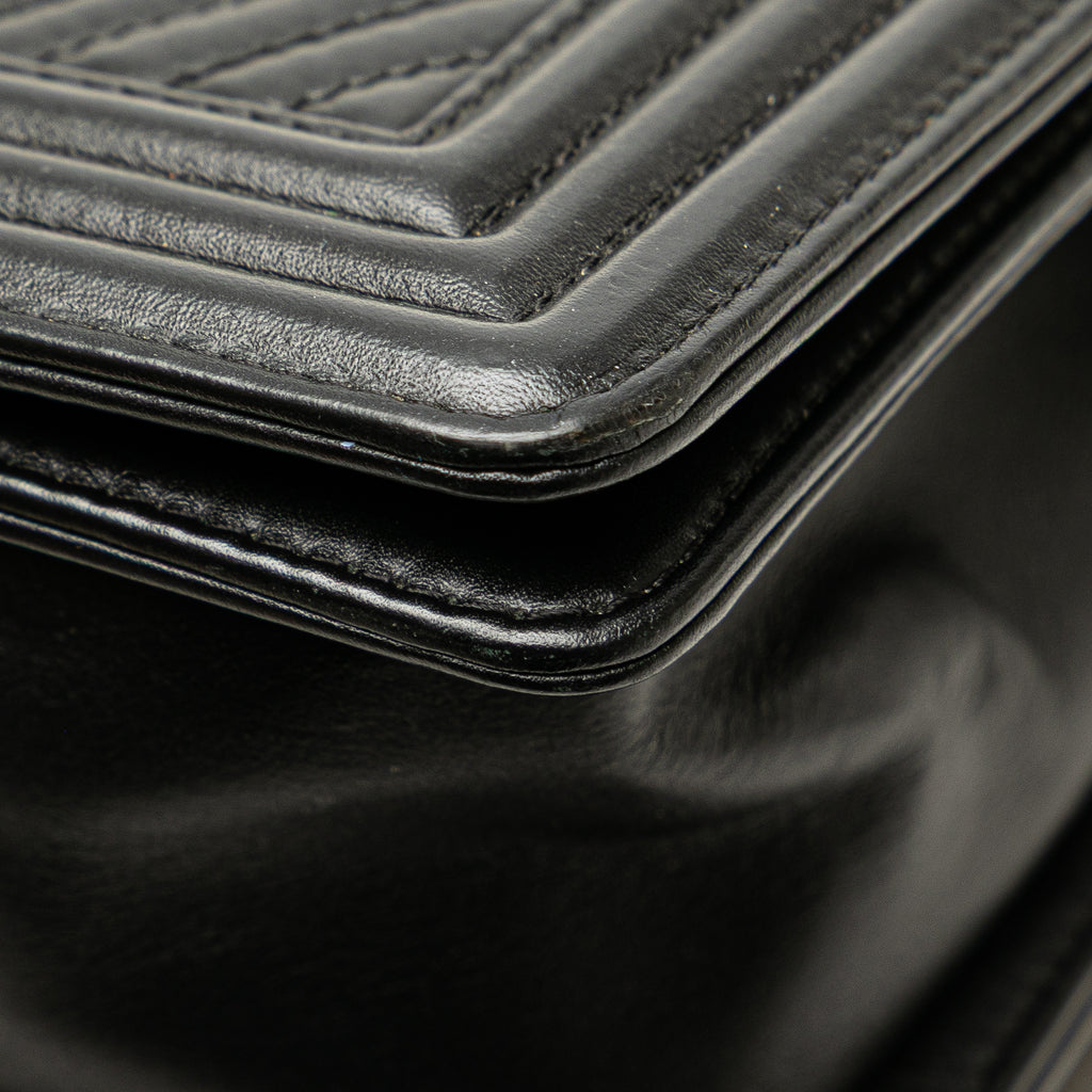 Chanel Medium Chevron Calfskin Boy Flap