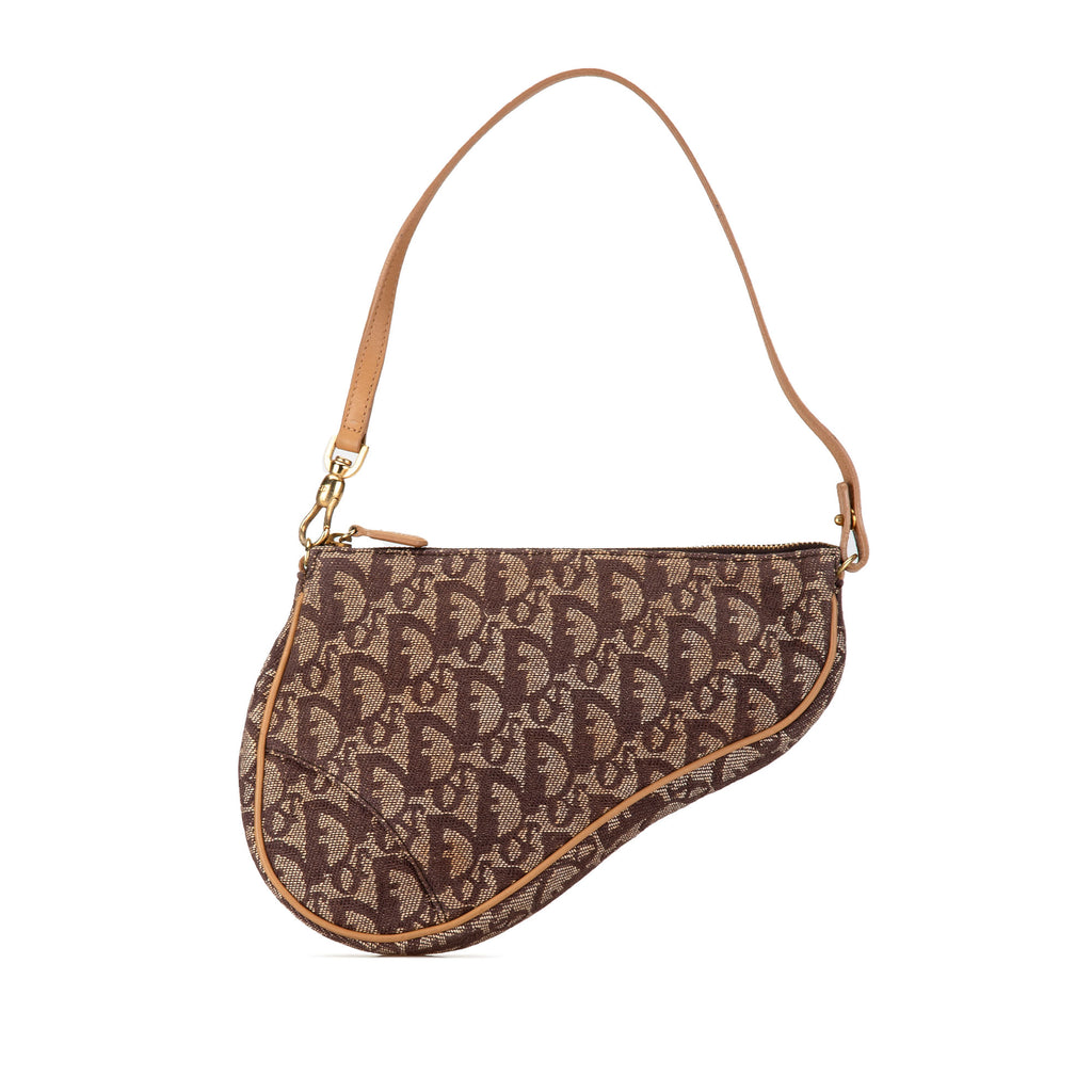 Dior Mini Diorissimo Canvas Saddle Pochette