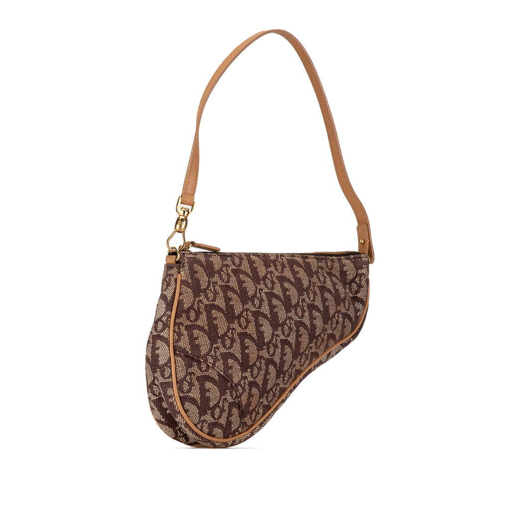 Dior Mini Diorissimo Canvas Saddle Pochette